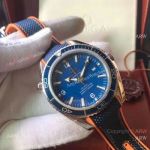 Omega Seamaster Planet Ocean Copy Watch SS Blue Dial Blue Bezel